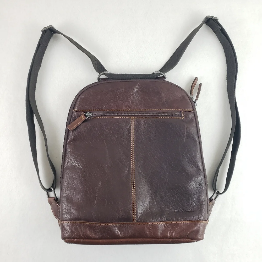 Jack Georges Voyager Convertible Brown Full Grain Leather Backpack